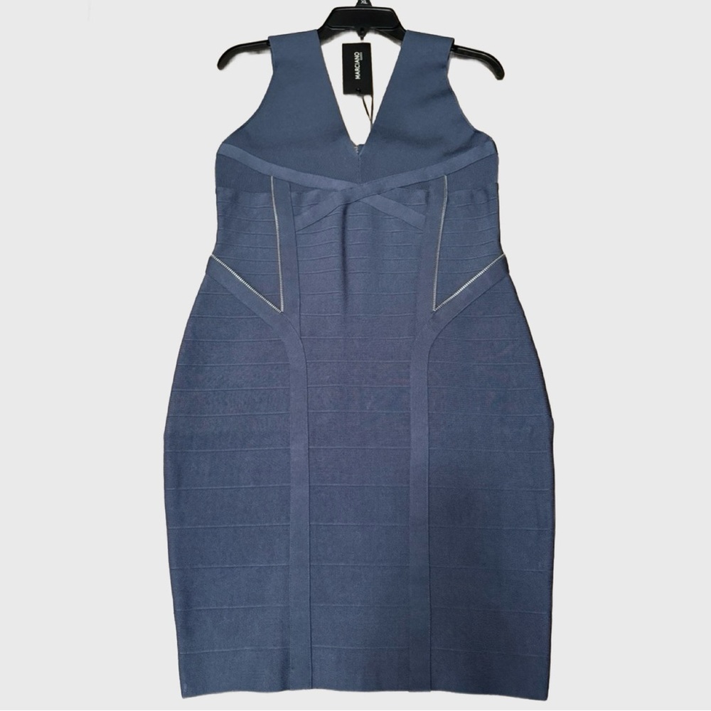 NWT Marciano Bodycon Dress with Silver Zipper Detail